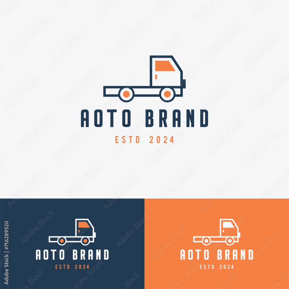 Fast moving shipping delivery truck line art vector icon for ...
