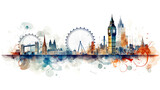 Fototapeta Londyn - Abstract icon uniqueness of london illustration isolated on white background