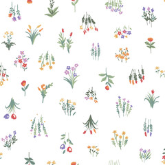 Poster - Cute floral pattern perfect for textile design,