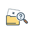 © WEBTECHOPS - Color illustration icon for missing data