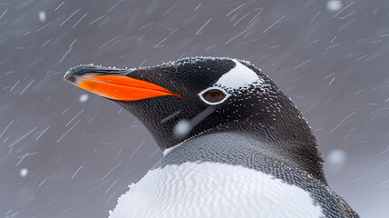 Poster - gentoo penguin in polar regions