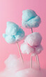 Pastel pink and blue cotton candy clouds creating a whimsical sky.