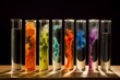 © Tova - Chemical reaction in a test tube. Generative AI