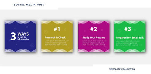 tips social media tutorial, tips, post banner layout template background design element