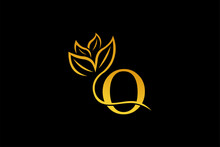 Letter O Logo Design With Luxurious Gold And Elegant Floral Ornaments. Monogram O. Icon O Flourish. Logo For Business, Company, Boutique, Salon, Beauty, Restaurant, Brand, Etc