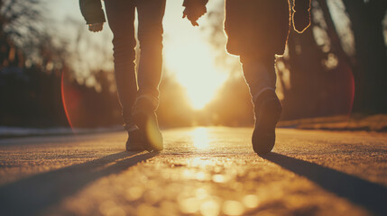 city love story: romantic valentine's day illustration of a couple's everlasting relationship