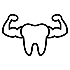 Wall Mural - Strong Teeth icon