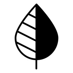 Sticker - Leaf solid glyph icon