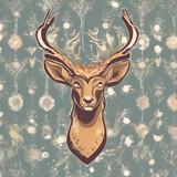 Fototapeta Dziecięca - Deer head vector illustration 