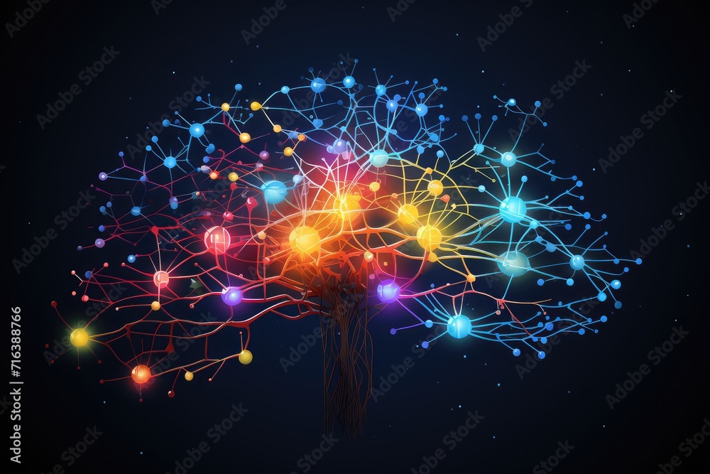 Ilustración de Stock Nerve cell Neuronal structures. Brain cell Axonal ...
