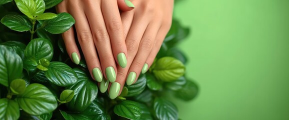 Female Hands Long Nails Bright Green, HD, Background Wallpaper, Desktop Wallpaper