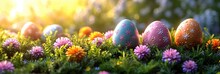 Easter Eggs Decoration Holidays, Banner Image For Website, Background, Desktop Wallpaper