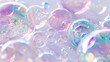 Pink and Blue Shiny Bubbles with Color Gradations