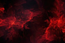 Dark Red Flames Fractal Texture With Fiery Aura And Trendy Glow. Magical Hell Atmosphere