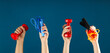 © Atlas - The concept of doing sports, things in the hands of many women.