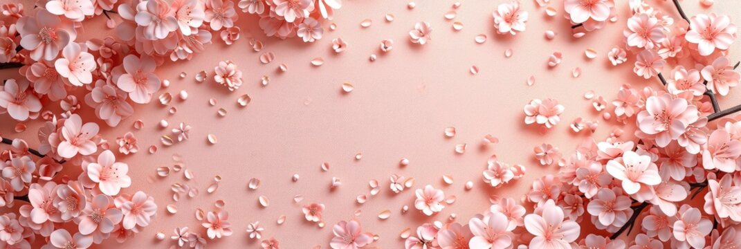 Spring Flowers Floral Background Blossom Tree, Banner Image For Website, Background, Desktop Wallpaper