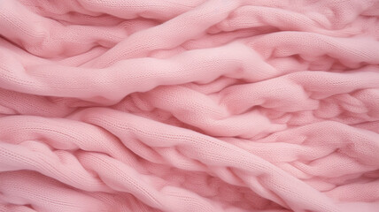 Wall Mural - Pink texture knitted fabric, fiber background cozy style