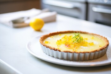 Wall Mural - lemon tart with candied lemon peel topping