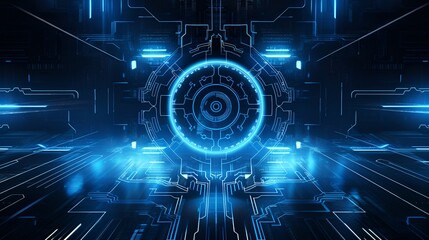 Poster - Cybersecurity,themed background in shades of blue , cybersecurity, theme, blue