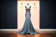 eveningwear section with spotlight on an elegant gown