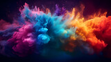 Fototapeta Most - Dust explosion abstract background, Holi background