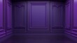Elegant Purple Interior with Classic Architectural Details and Mockup Frame Space