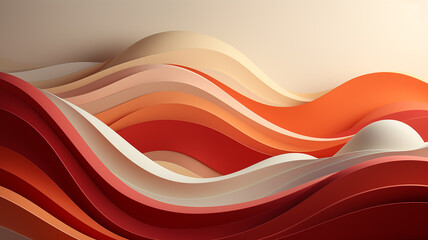 Wall Mural - curved multicolored lines background, texture volume abstraction in full screen