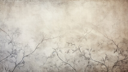 beige background with gray and black vintage wallpaper pattern on the wall
