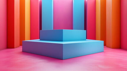 Colorful geometric background or banner design for  event invitation, sale and promotion campaign. Pastel tones.
