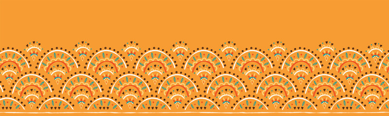 Hand drawn abstract seamless pattern, ethnic background, simple style - great for textiles, banners, wallpapers, wrapping - vector design