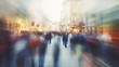 © kichigin19 - a crowd of people in the city, tourists on an old city street abstract blurred people in motion