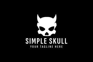 Wall Mural - skull logo vector icon illustration