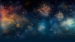 © xuan - Beautiful fireworks background at night for holiday decoration