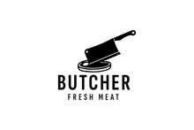 Butcher Shop Logo Vector Icon Illustration