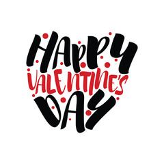 Aufkleber - Hand Drawn Happy Valentine's Day Calligraphy Text Vector Design.