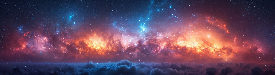 Wall Mural - beautiful galaxy wallpaper. AI generative