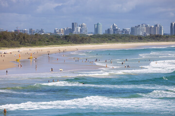 Wall Mural - Panoramic views across Fingal Head Beach, New South Wales, Australia