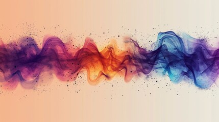 Wall Mural - Colored background of abstract sound wave. Abstract flowing wavy, smoke lines. Vibrant colorful digital dynamic wave.