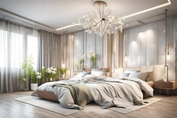 Develop a design plan for a cozy and comfortable bedroom retreat. Discuss the use of warm colors, soft textures, and strategic lighting to create a calming and inviting space