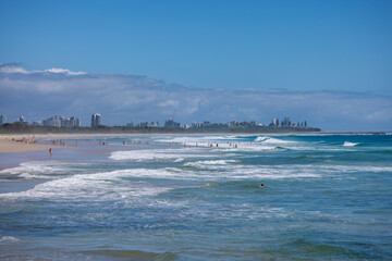 Wall Mural - Panoramic views across Fingal Head Beach, New South Wales, Australia