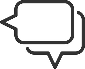 Wall Mural - Chat icon vector design element. Talk bubble speech sign. Dialogue balloon.