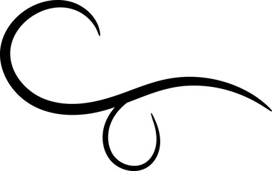 Poster - Vintage swirl line frame or border design element