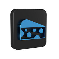 Canvas Print - Blue Cheese icon isolated on transparent background. Black square button.