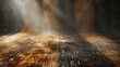 old wooden background - concept art of the duel between natural and synthetic textures within a studio environment. 