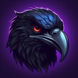 Eagle, crow vector art logo for gamers - Generative AI