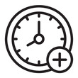 overtime line icon