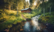 Einsame Hütte in Norwegen