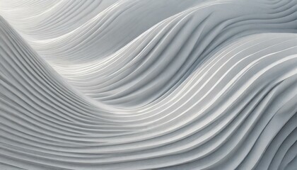 Wall Mural - abstract background.an artful 3D-rendered white wave texture that captures the essence of tranquility and modern elegance, providing a perfect backdrop for cutting-edge design ventures. 