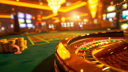 Poster - Casino roulette table