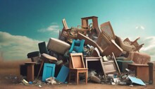 Funny Broken Furnitures Trash Pile